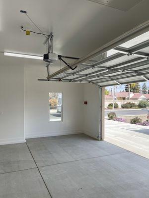 New garage door and opener installation