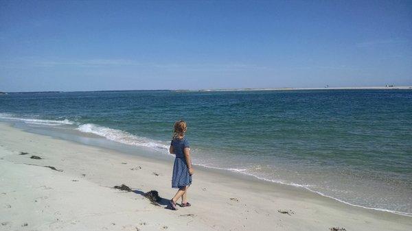 Exploring a sandbar only accessible to boaters. It was one of my most favorite parts of our vacation.