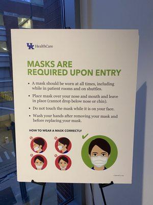 Masks are required upon entry