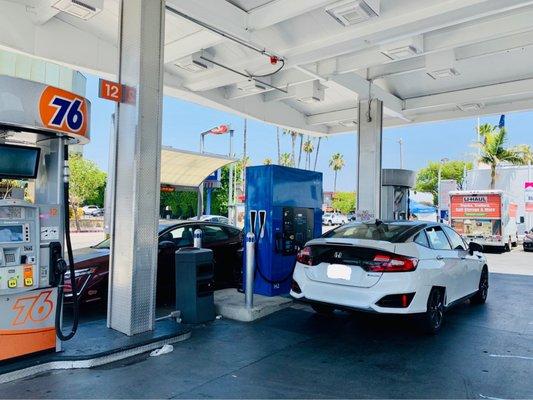 2022.MAY23- TRUE ZERO FUEL BLOCK/PUMP. Located in between two gas pumps nearest Ventura Blvd (Sherman Oaks)