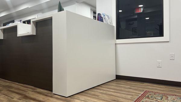 Newly built front desk