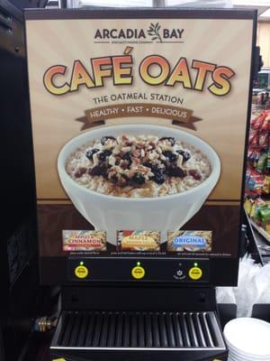 Never saw an oatmeal station at a gas station before...