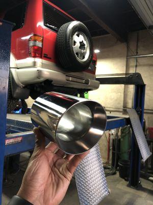 Chrome exhaust tip