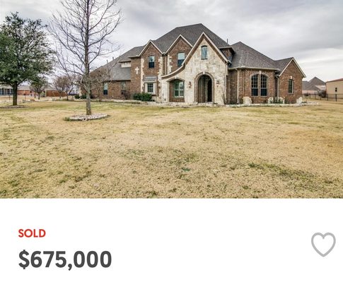 SOLD Lavon TX