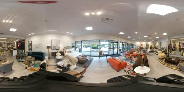 A panorama of the Redmond Showroom.