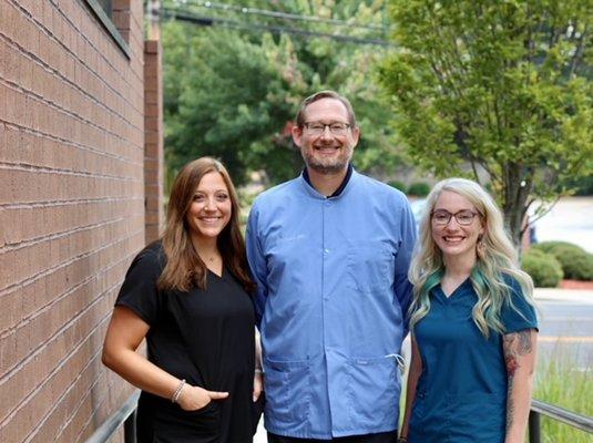 Mikayla, Dr. Bullard and Sadie