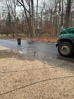 Power lines on main road by Norsic truck