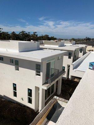 Single ply Roofing and coping