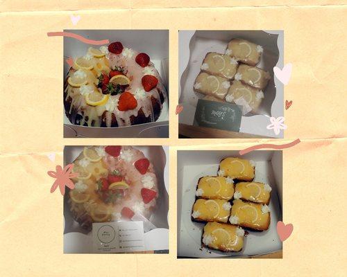 Strawberry lemonade pound cake and lemon loafs