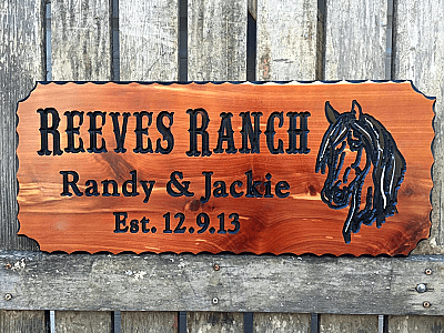 10" x 24" personalized wood sign.  Order yours at www.woodsignsofgatlinburg.com