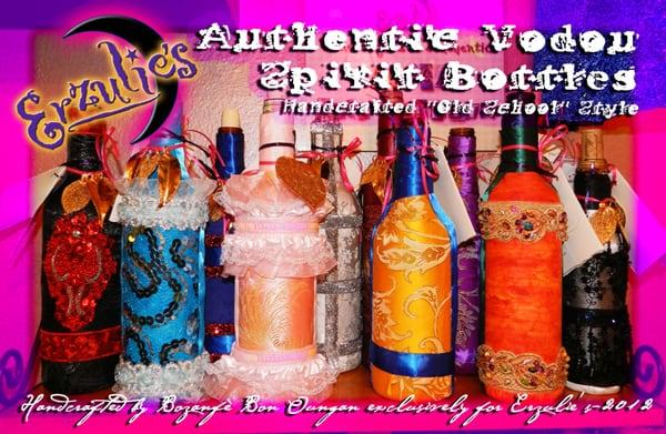 Authentic Vodou Spirit Bottles made by an Hougan, initiated Vodou Priest.