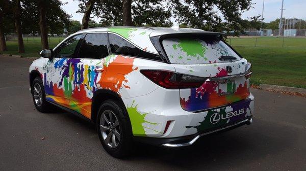 Channel 1 Creative installed this graphic wrap on a Lexus RXL courtesy of McDermott Lexus for the 2018 New Haven Labor Day Road Race.