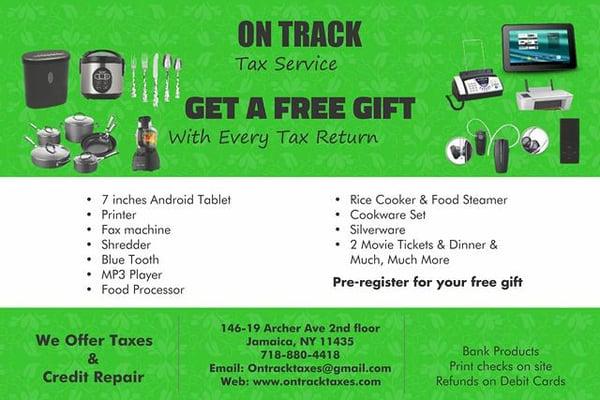 Free Gift with Every Tax Return