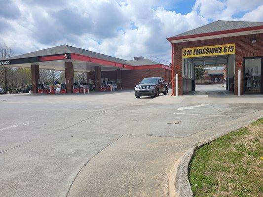 We are located within Texaco gas station