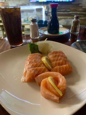 Salmon sashimi