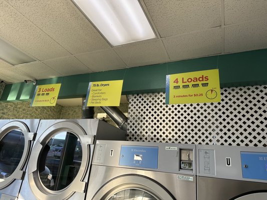 Large dryers