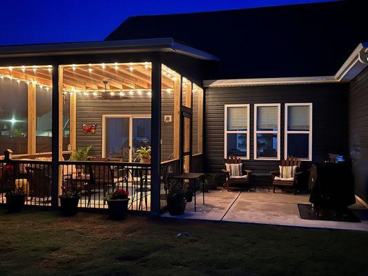 Screened porch and patio