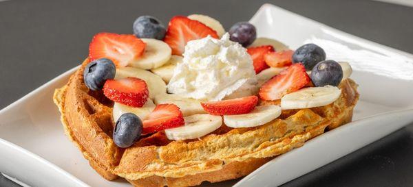 FRUITY WAFFLE  
24 G PROTEIN LOW CARBS, GLUTEN FREE