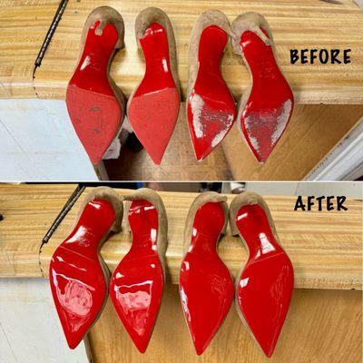 Christian Louboutin sole and heel replacement