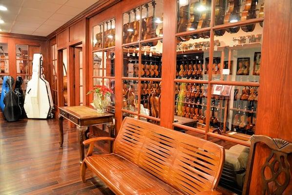 Antonio Strad  is the largest string instrument shop in the state; feel free to spend an afternoon shopping with our expert help