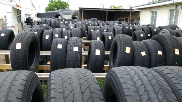 We offer a wide selection of used and new tires.