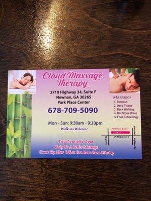 Cloud Massage Thearpy