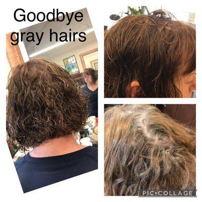 No more messy, grays hair