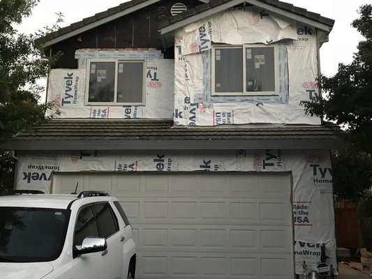 Front of house siding replacement