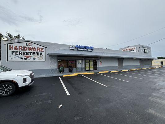 Exterior of the new, renovated and improves La Caridad Hardware Store