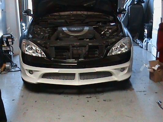 2007 S550 Kleemann Exhaust and body Kit install