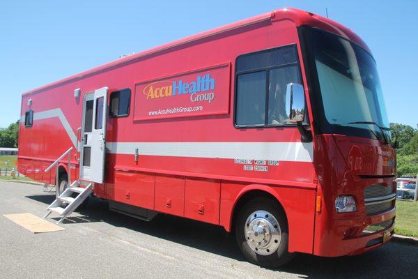 Our mobile medical RV brings our practice to you. We have 3 exam rooms inside with state-of-the art equipment.