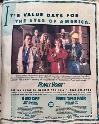 Advert in San Diego Union-Tribune, Parade. January 17, 1993