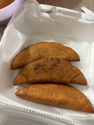 Beef empanadas ( missing one that I ate)