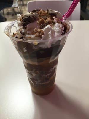 Reese's Peanut Butter Cup Sundae....with PB & Chocolate Ice Cream