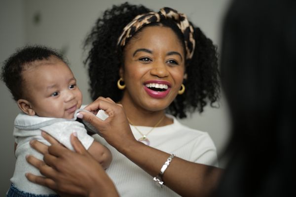 Postpartum is the time after childbirth. It's a huge transition for the family. It's so good to see smiling moms and happy babies!