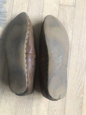 BEFORE:  The soles were falling off and the leather was dirty.