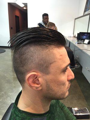 Under cut /half high fade cut