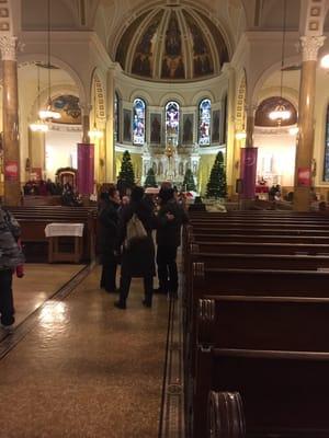 The inside of the Church.