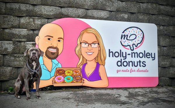 Holy-Moley Donuts sign