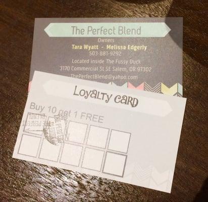 The loyalty card.