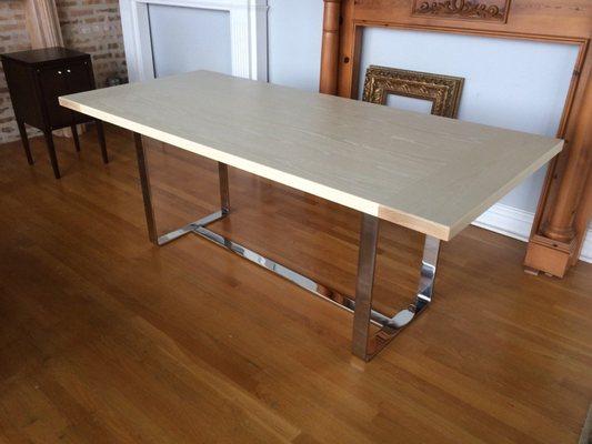 Wood and Metal Dining Table - Bespoke Furniture Maker in Chicago