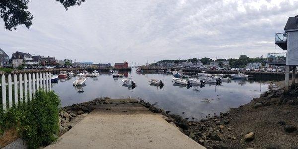 A short foot path to the inner harbor a little further up the road from T-Wharf