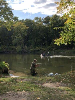 Fisherman along the river.