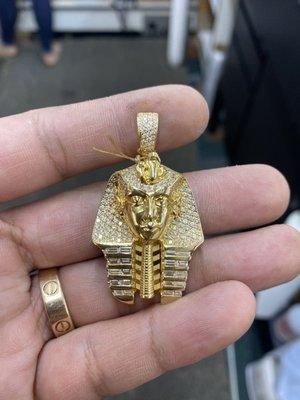 Egyptian pharaoh with diamond