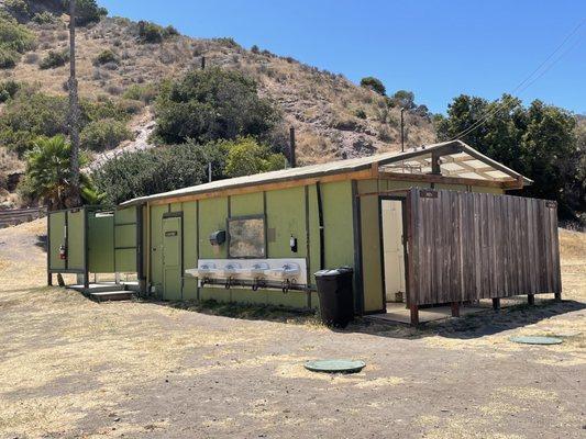 A third shower and toilet building (but clogged toilet)