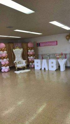 Book letter table and throne chair for your babyshower