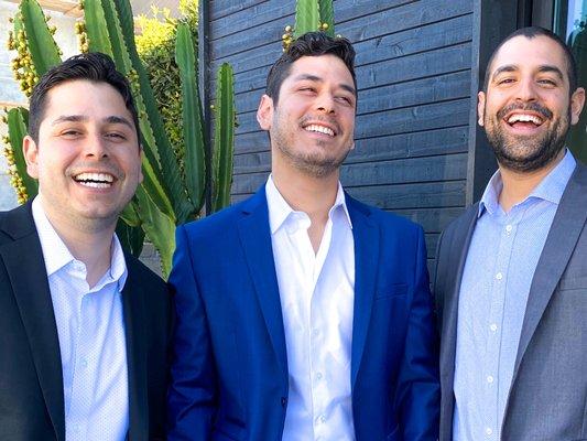 From left to right: Jonathan Monjazi - Agent, Julian Monjazi - Mortgage Consultant, John David Monjazi - REALTOR and Real Estate Agent