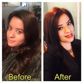 Claudia Solorio decided to go for a red tone, Wow Girl You look amazing, will see you soon.