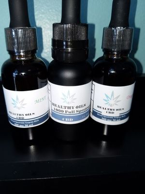 Premium Healthy Oil 500 mg oil with O THC to Healthy Oil 1000 mg oil with THC.