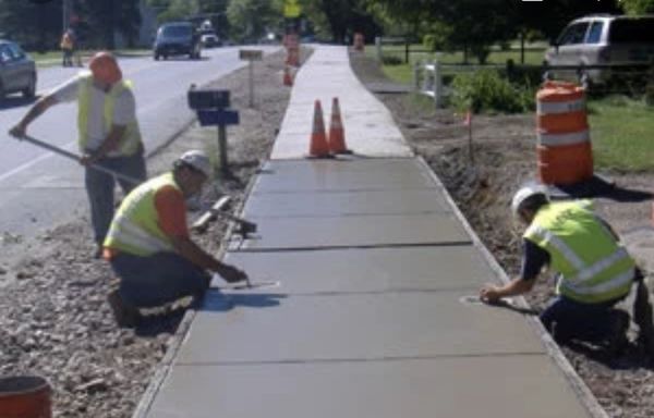 Side walk roofing and pavers